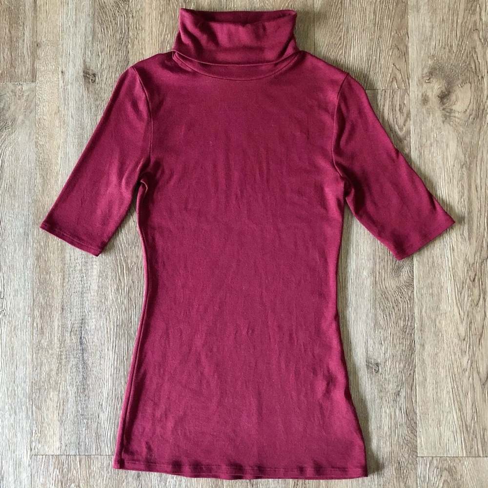 a new day Burgundy Turtleneck Tee